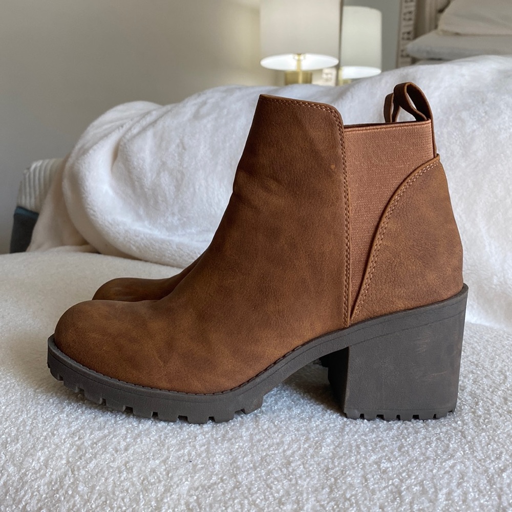 Brown Short Heeled Booties